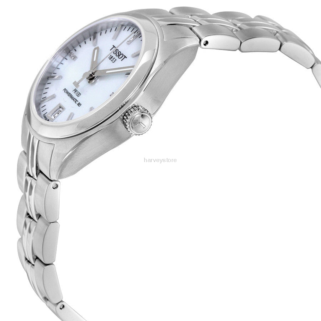 Tissot Ladies T1012071111600 PR 100 12 Diamonds Powermatic80 Watch